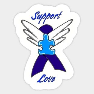 Support Autism Awareness Sticker